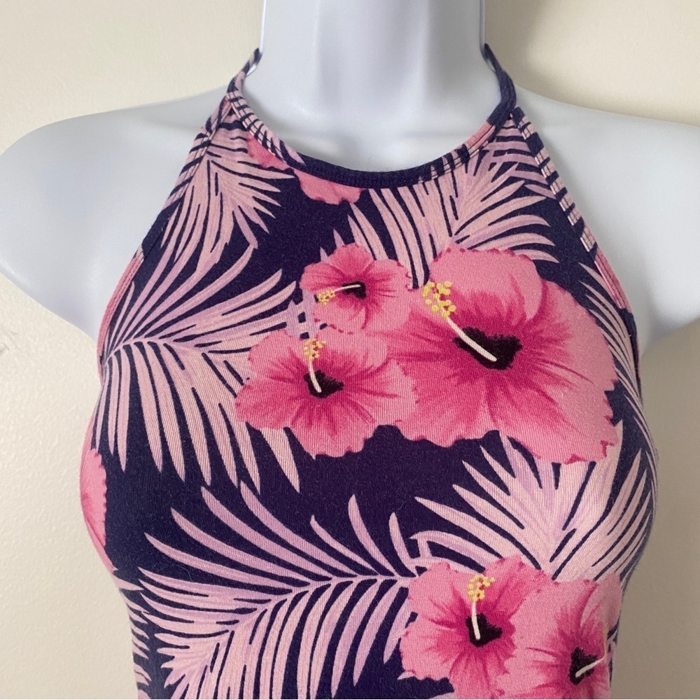 Victoria’s Secret PINK Floral Tropical Halter Dress in Pink and Blue Skater XS - Picture 3 of 7